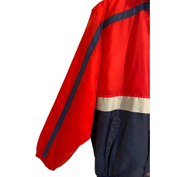APEX Blue, Red & White Vintage Men’s Athletic Sport Jacket Sz. L (80s, 90s) - Picture 8 of 11